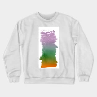 Green, Orange & Purple Bold and Runny Brush Stroke Crewneck Sweatshirt